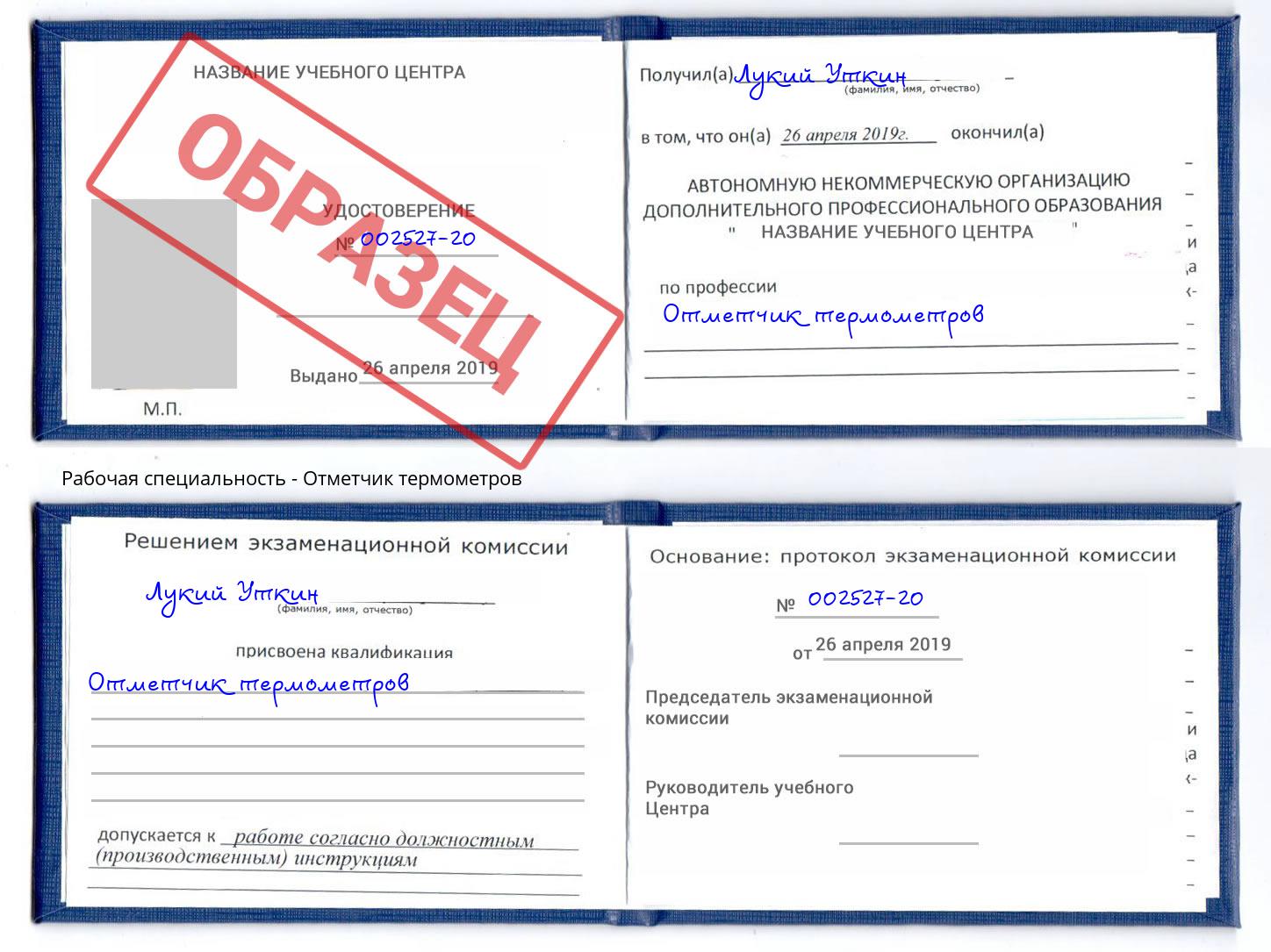 Отметчик термометров Гагарин