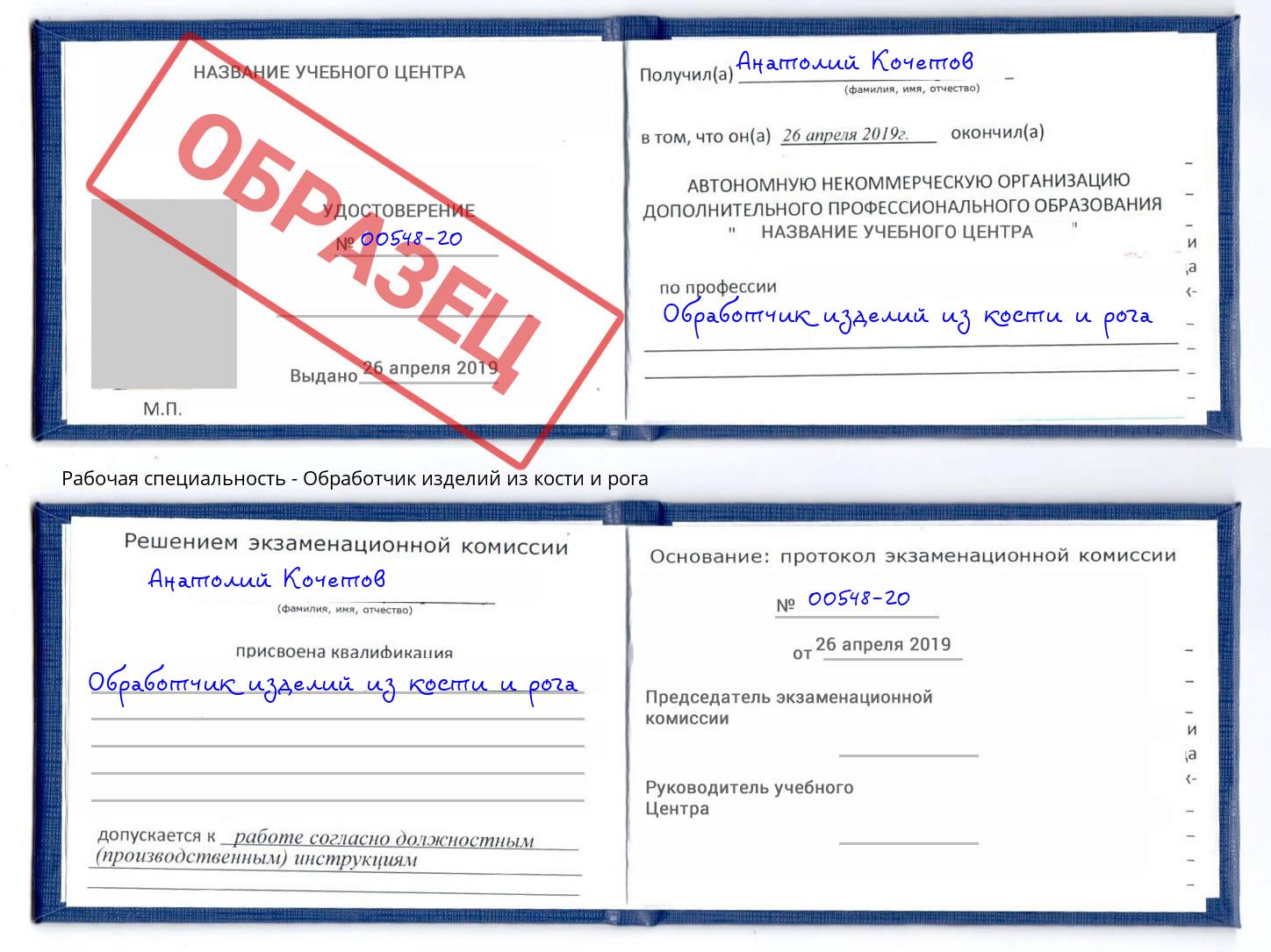 Обработчик изделий из кости и рога Гагарин
