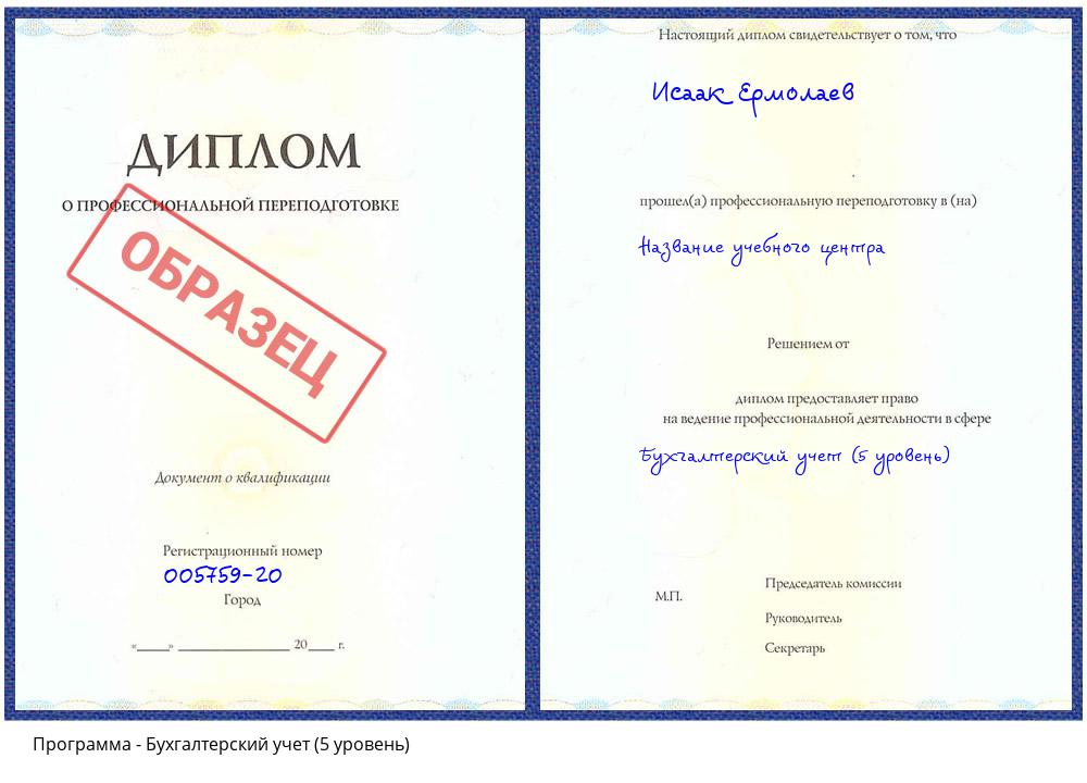 Бухгалтерский учет (5 уровень) Гагарин
