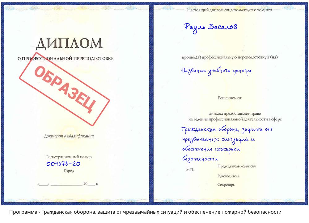 Гражданская оборона, защита от чрезвычайных ситуаций и обеспечение пожарной безопасности Гагарин