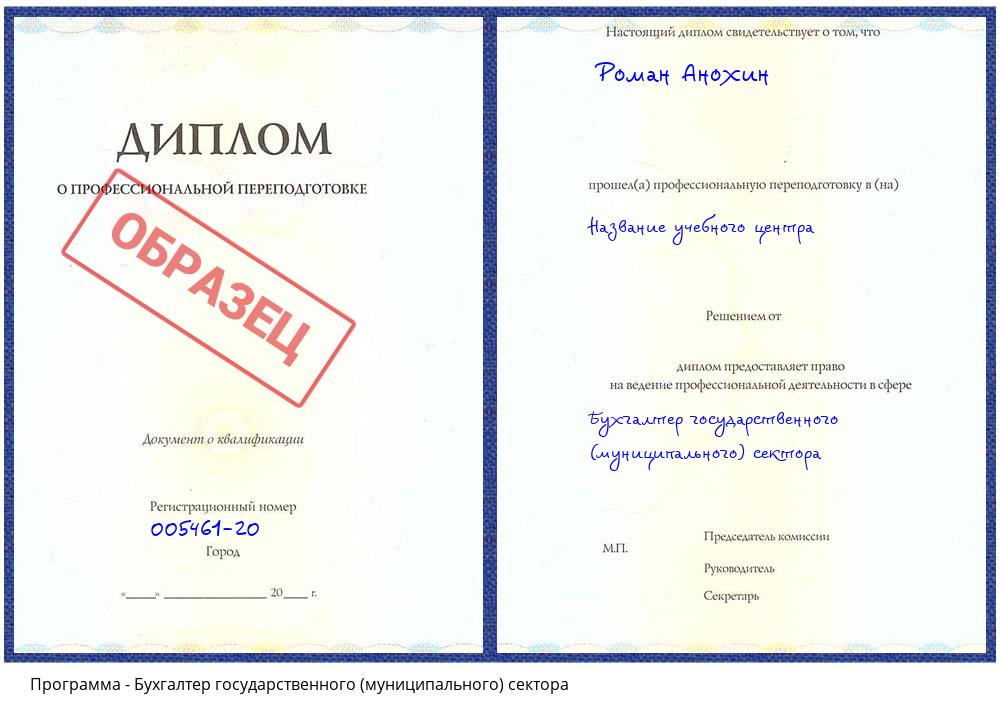Бухгалтер государственного (муниципального) сектора Гагарин