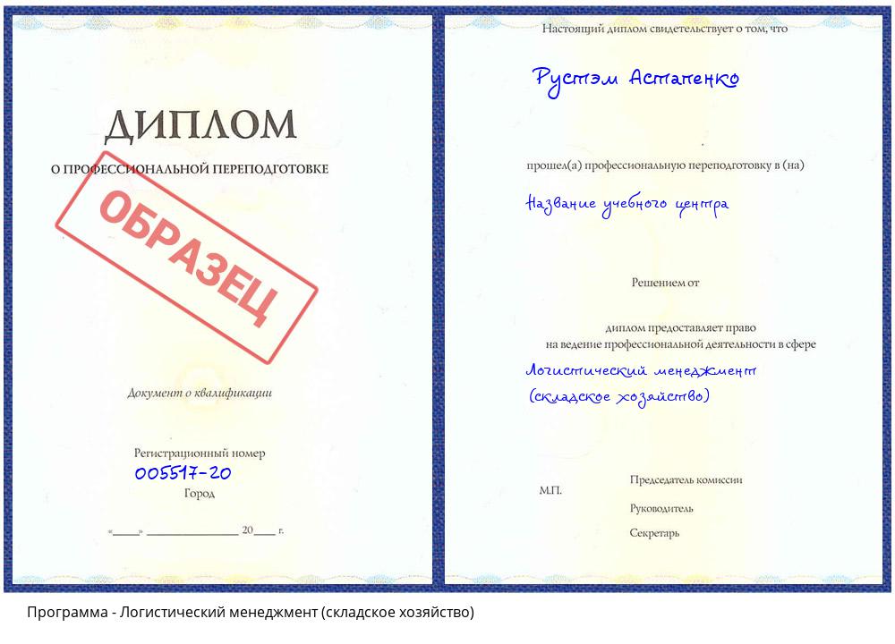 Логистический менеджмент (складское хозяйство) Гагарин