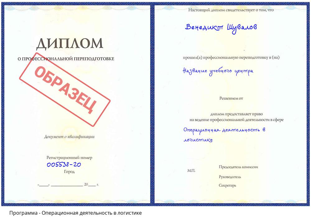 Операционная деятельность в логистике Гагарин
